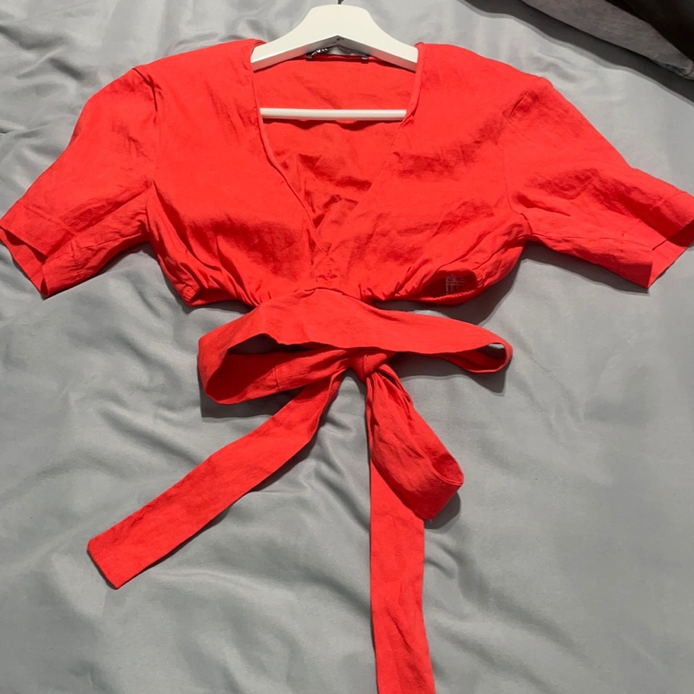 Deep v neck Crop top